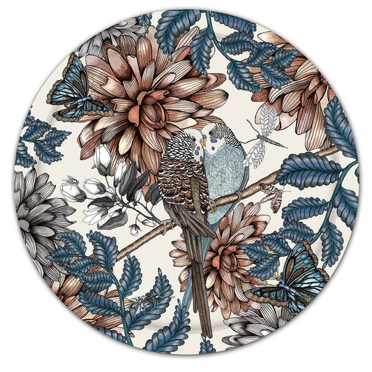 Bricka 38 cm “Lovebirds”